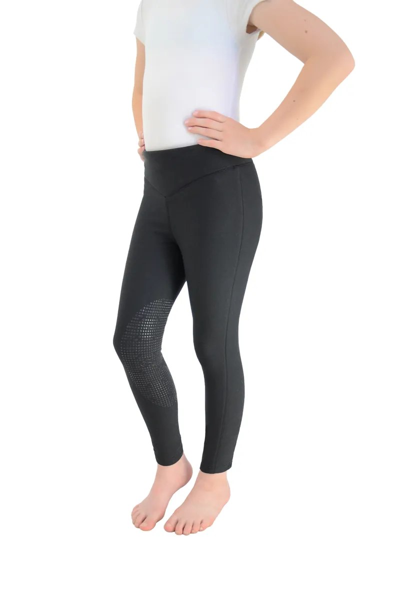 Hy Equestrian Blizzard Children's Softshell Riding Tights - Black